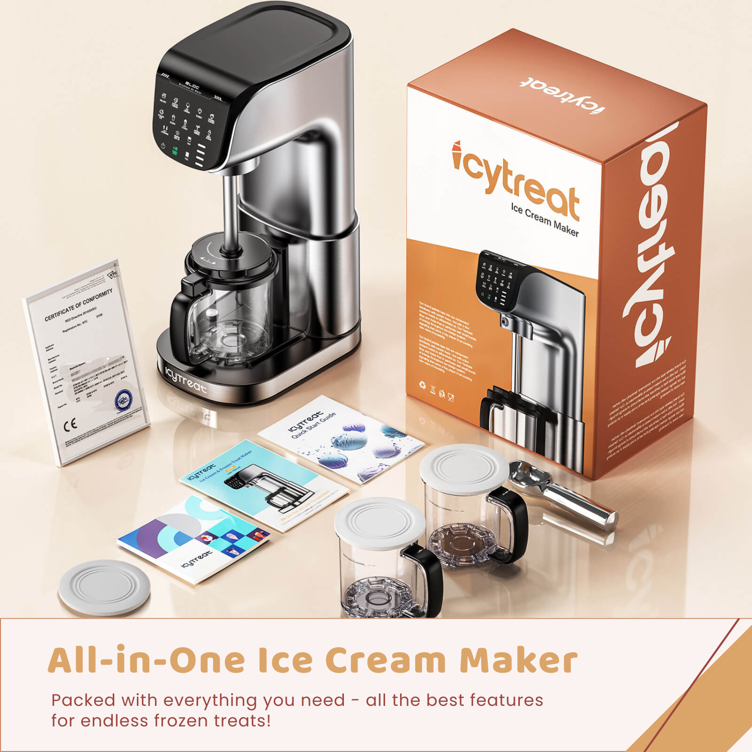 IcyTreat frozen treat maker, make ice cream, sorbets, and more creative frozen desserts